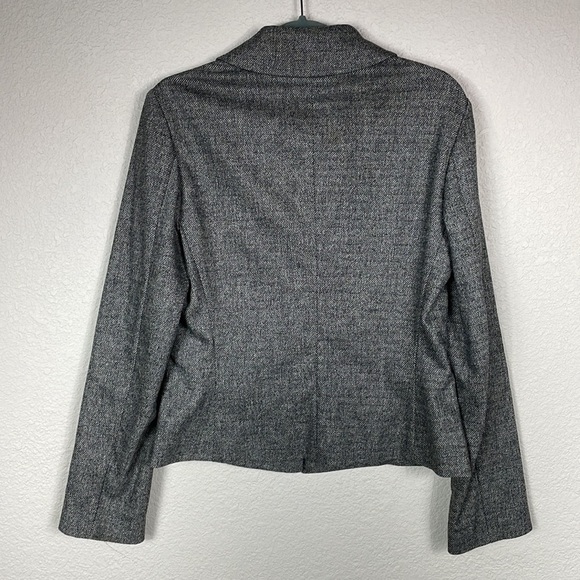 Piazza Sempione Gray Herringbone Wool Jacket Blazer Career Office Sz IT 42 US M - Picture 4 of 10